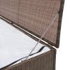 Patio Storage Box Brown 47.2"x19.7"x23.6" Poly Rattan