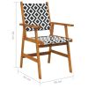 Patio Chairs 2 pcs Solid Acacia Wood