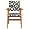 Patio Chairs 2 pcs Solid Acacia Wood