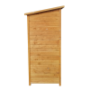 XWT011 WOODENSHED Natural for backyard garden big Tool storage Flat roof tool room 63.58"X 24.6"X 53.15"