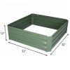 Bosonshop Raised Garden Bed Steel Planter Box Galvanized Anti-Rust Coating Planting Vegetables Herbs and Flowers for Outdoor;  Square