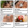 30 PCS Interlocking Deck Tiles Checker Pattern; 12" x 12" Square Acacia Hardwood Outdoor Flooring for Patio; Bancony; Pool Side; ...