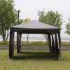 10'x30' Outdoor Party Tent with 8 Removable Sidewalls, Waterproof Canopy Patio Wedding Gazebo, Black