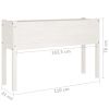 Garden Planter White 43.3"x12.2"x27.6" Solid Wood Pine