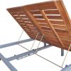 2-Person Sun Lounger with Cushion Solid Acacia Wood and Steel