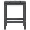 Patio Adirondack Table Anthracite 15"x15"x18.1" HDPE