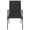 Patio Chairs 4 pcs Steel and Textilene Black