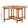 Patio Table 51.1"x35.4"x28.3" Solid Acacia Wood