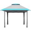 10' x 10' Outdoor Pop-up Canopy With 4 Sidewalls Blue&White