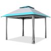 10' x 10' Outdoor Pop-up Canopy With 4 Sidewalls Blue&White