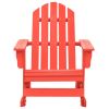 Patio Rocking Adirondack Chair Solid Fir Wood Red