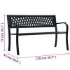 Patio Bench 49.2" Black Steel