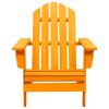 Patio Adirondack Chair Solid Fir Wood Orange