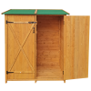 XWT011 WOODENSHED Natural for backyard garden big Tool storage Flat roof tool room 63.58"X 24.6"X 53.15"