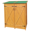 XWT011 WOODENSHED Natural for backyard garden big Tool storage Flat roof tool room 63.58"X 24.6"X 53.15"