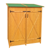 XWT011 WOODENSHED Natural for backyard garden big Tool storage Flat roof tool room 63.58"X 24.6"X 53.15"