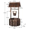 Outdoor wooden wishing well-with bucket