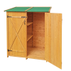 XWT011 WOODENSHED Natural for backyard garden big Tool storage Flat roof tool room 63.58"X 24.6"X 53.15"