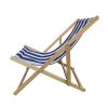 Populus wood sling chair blue Stripe Broad  Dark blue Strip