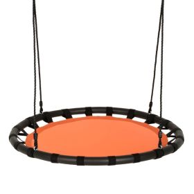 Outdoor Round Flying Saucer Tree Swing Set (Color: Orange)