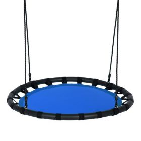 Outdoor Round Flying Saucer Tree Swing Set (Color: Blue)