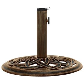 Umbrella Base Bronze 17.3"x17.3"x12.2" Cast Iron (Color: Brown)