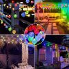 Solar Outdoor String Lights; Crystal Ball String Lights With 4 Colors In 8 Modes; Decorative String Lights For Gardens And Balconies