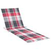 Patio Sun Lounger with Cushion Bamboo