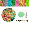 500pcs/bag Luminous Stones Glow In The Dark Pebbles, Home Garden Decoration Outdoor Yard Lawn Path Decor, Aquarium Glow Rocks