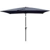 6 x 9ft Patio Umbrella Outdoor Waterproof Umbrella with Crank and Push Button Tilt without flap for Garden Backyard Pool Swimming Pool Market